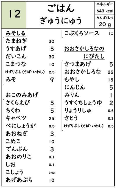 061212メニュー