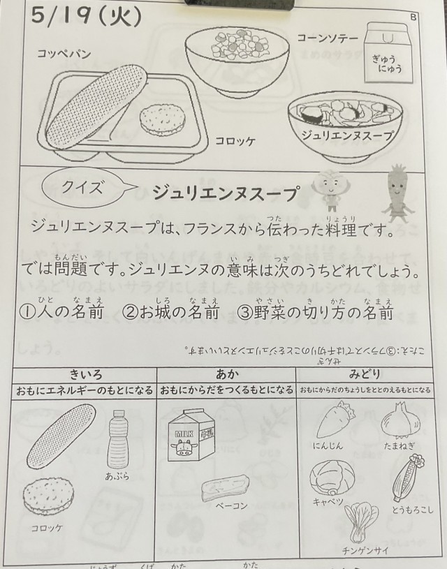明日の献立