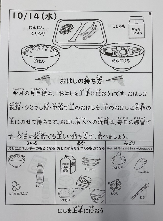 今日の給食