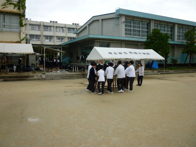 朝礼台の設置