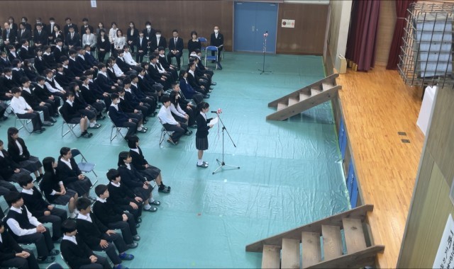 新入生代表挨拶