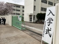 生徒登校時はまだ天気は持っていました