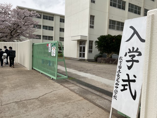 生徒登校時はまだ天気は持っていました